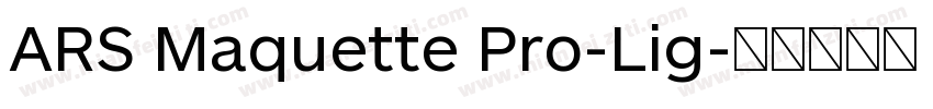 ARS Maquette Pro-Lig字体转换